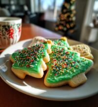 christmas tree cookies decorated