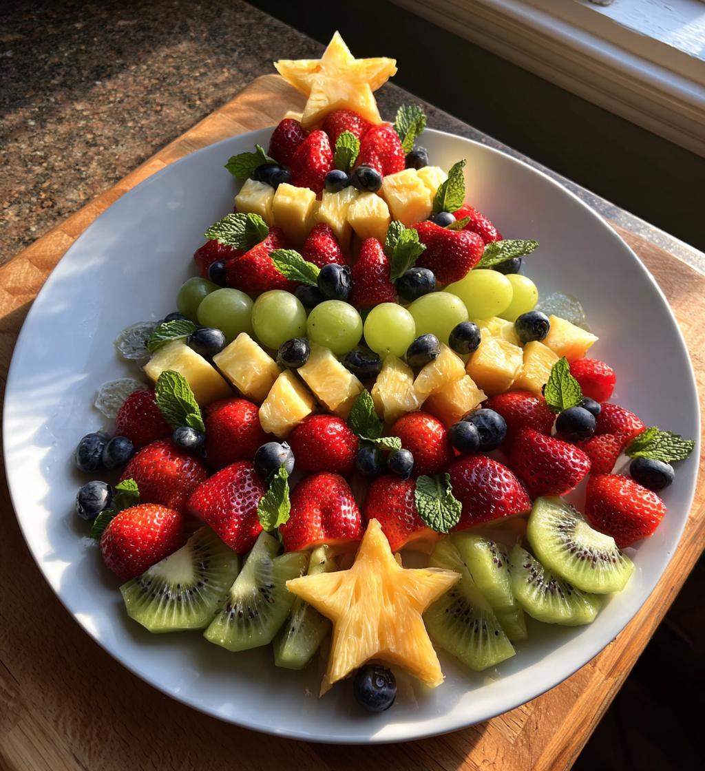 christmas tree fruit platter