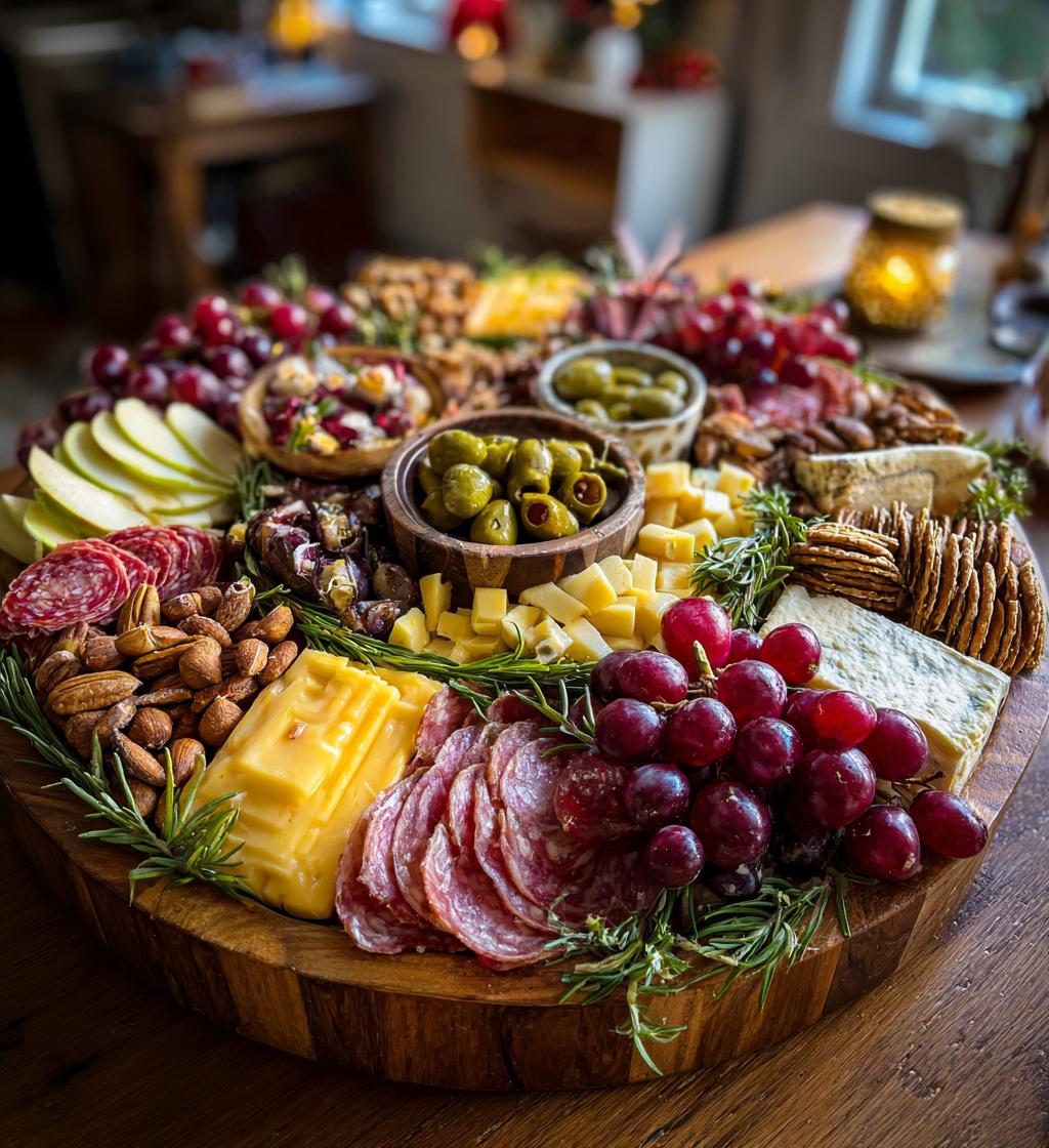 christmas wreath charcuterie board