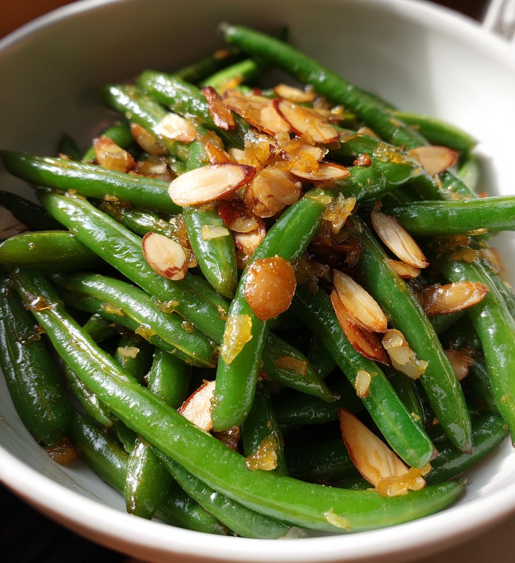 green beans almondine