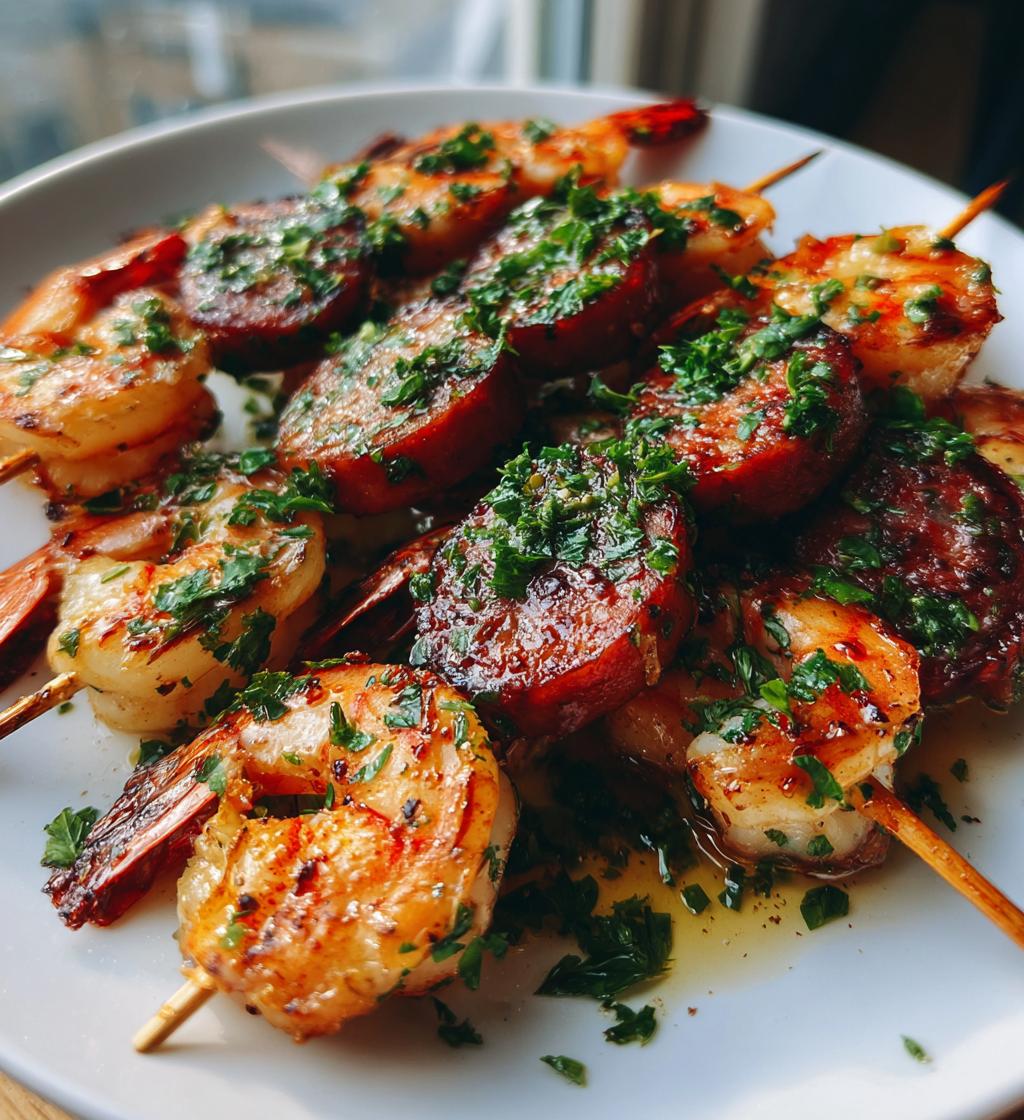 grilled shrimp and sausage