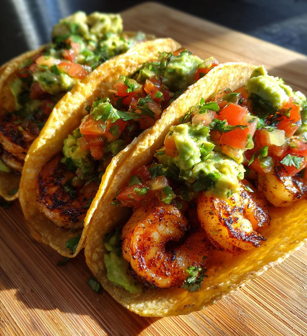 grilled shrimp tacos with avocado salsa