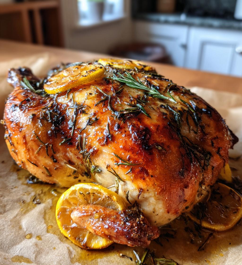 lemon herb roasted whole chicken