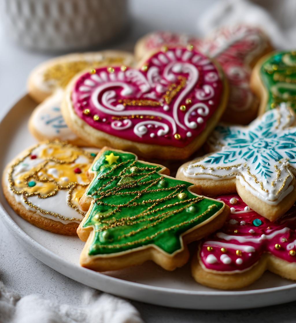 new year cookies decorated