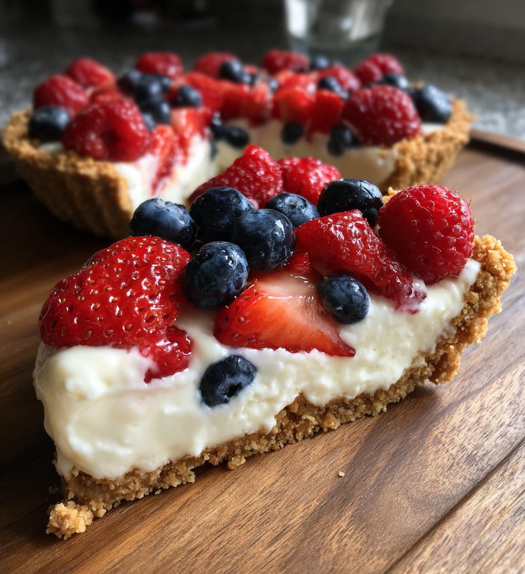 no bake berry cream pie