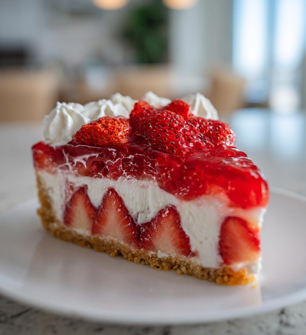 no bake strawberry jello pie