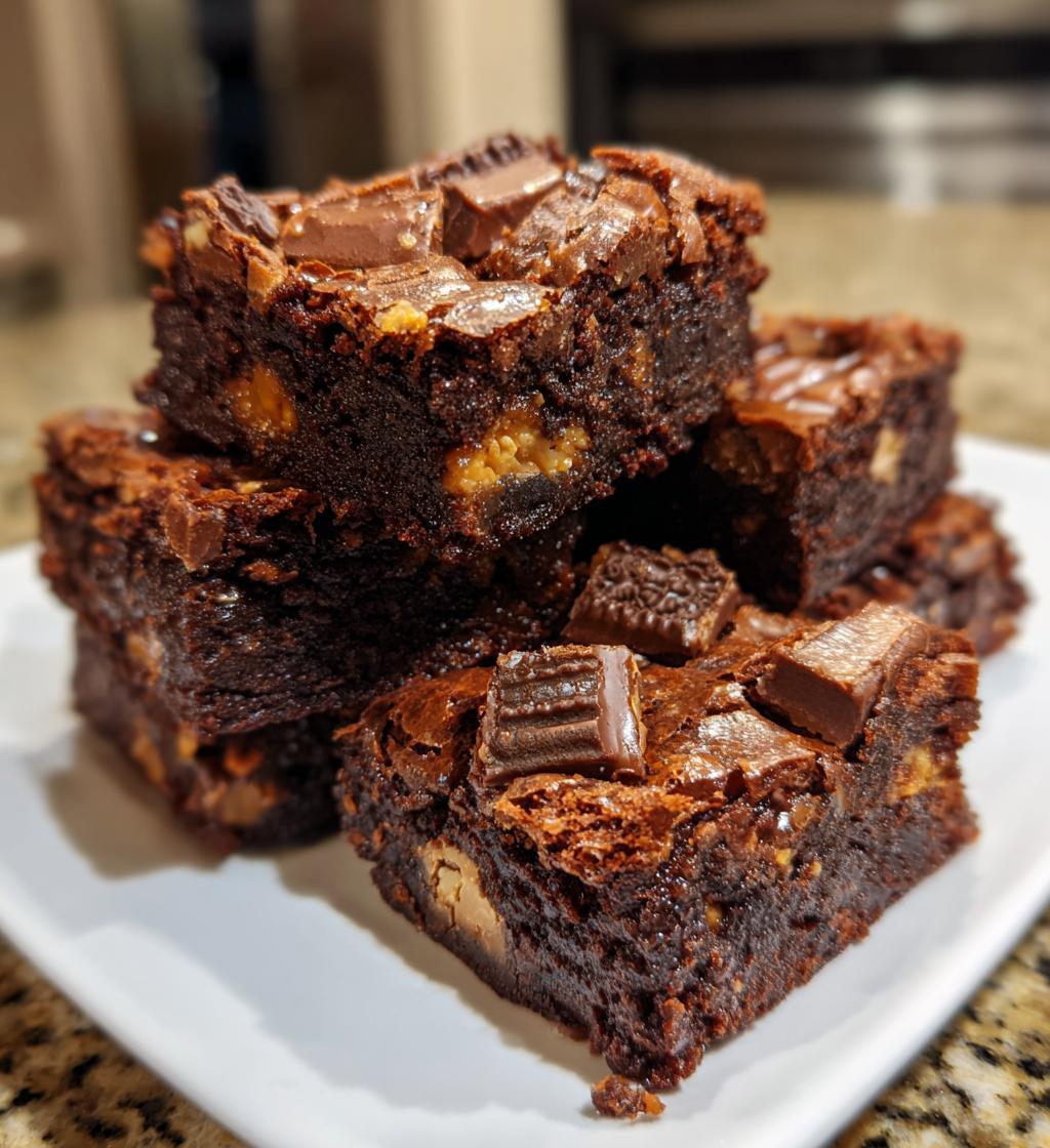 oreo reeses fudge brownies