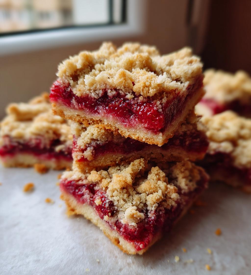 raspberry crumble bars