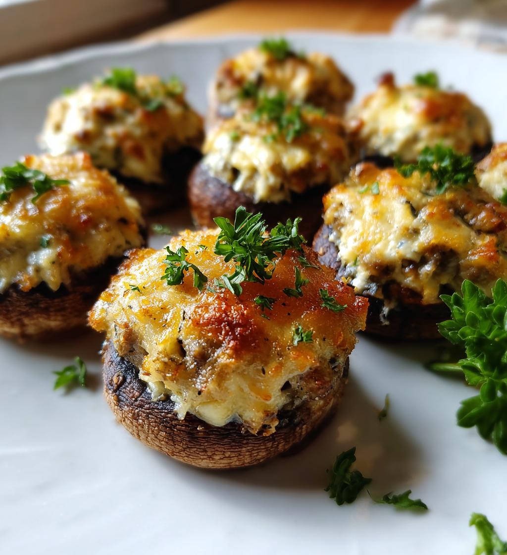 sausage stuffed mushrooms