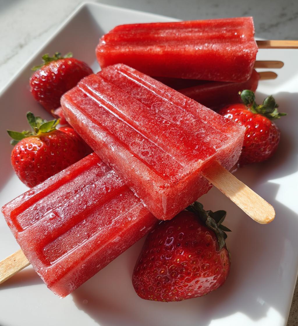 strawberry popsicles