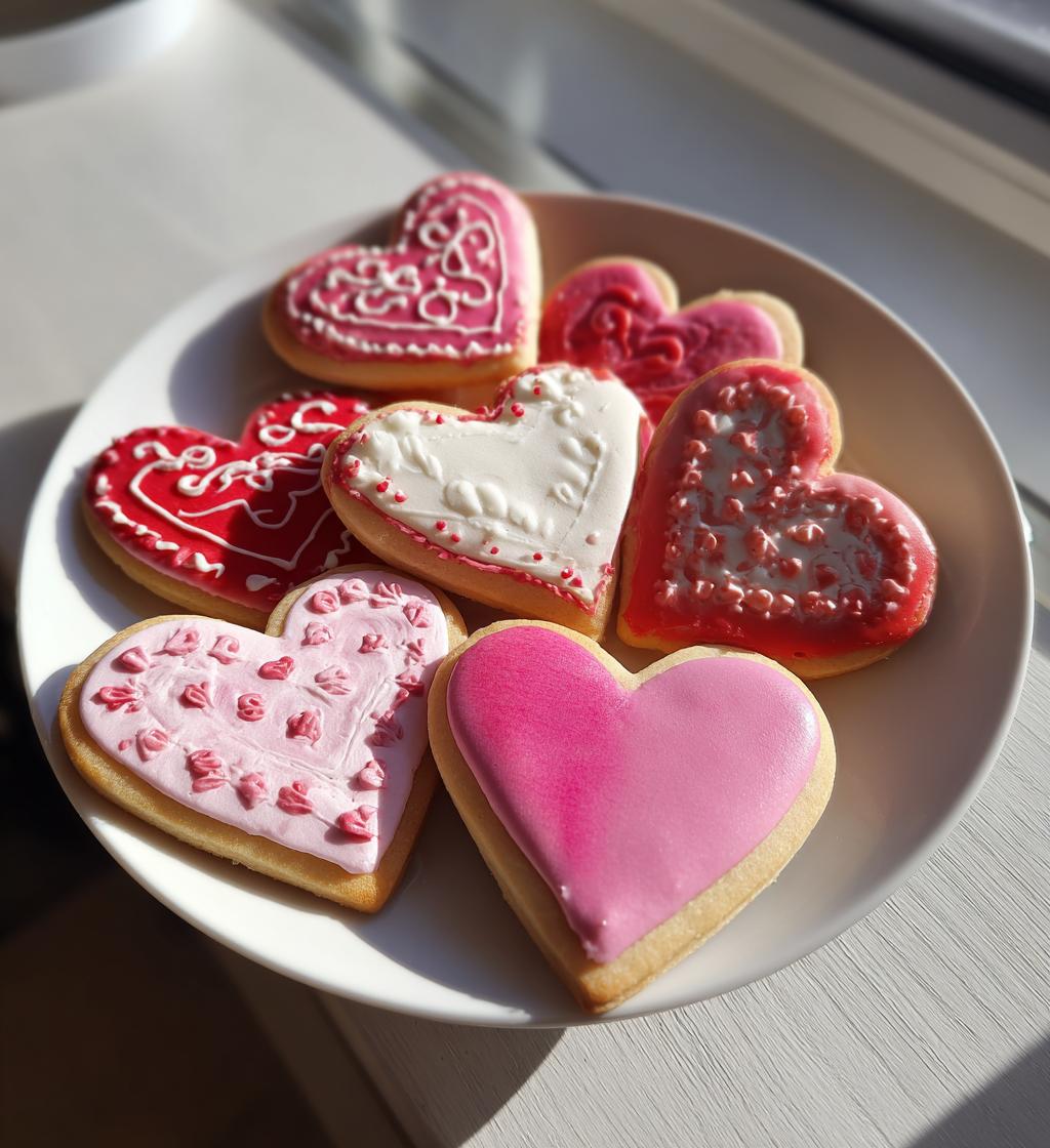 valentine cookies decorated