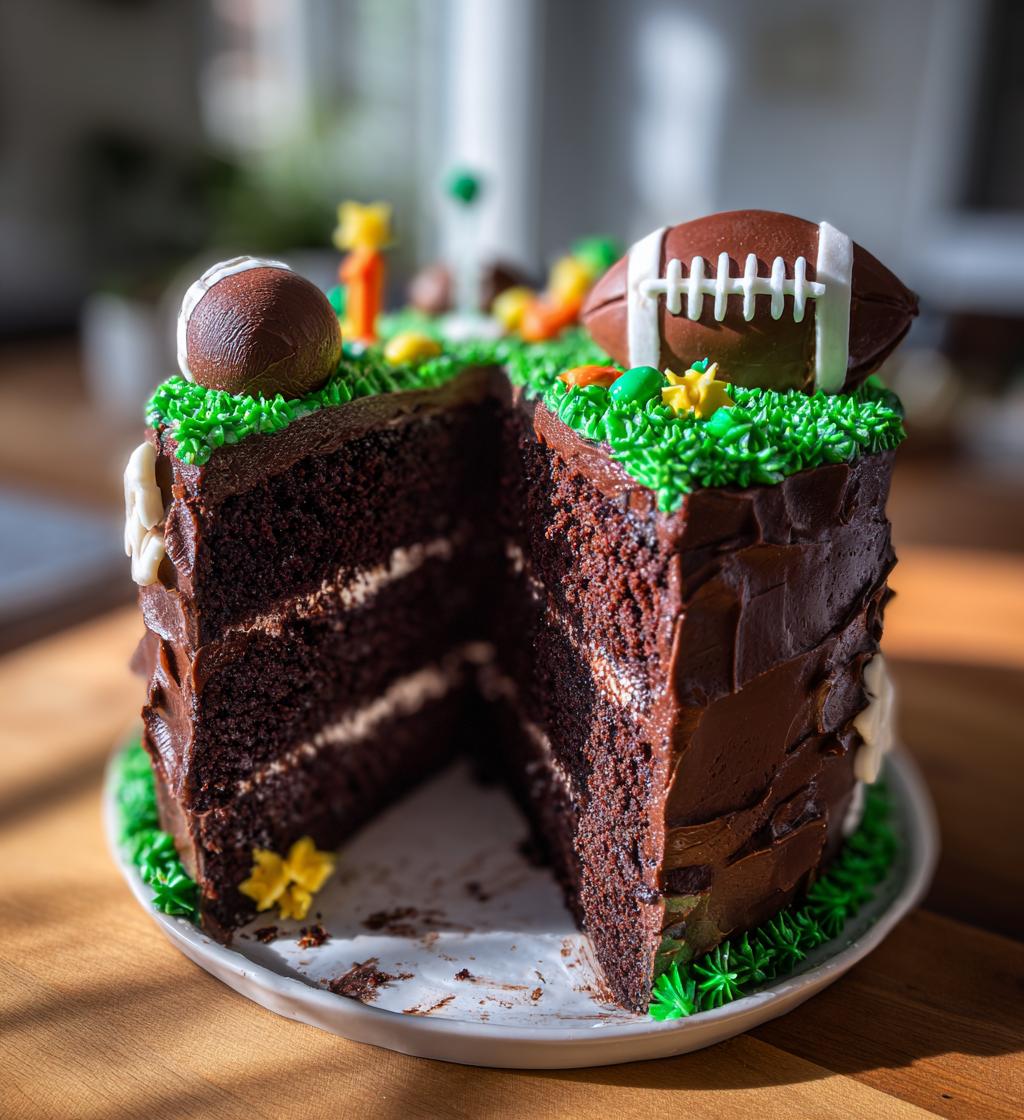 1st year down football birthday cake