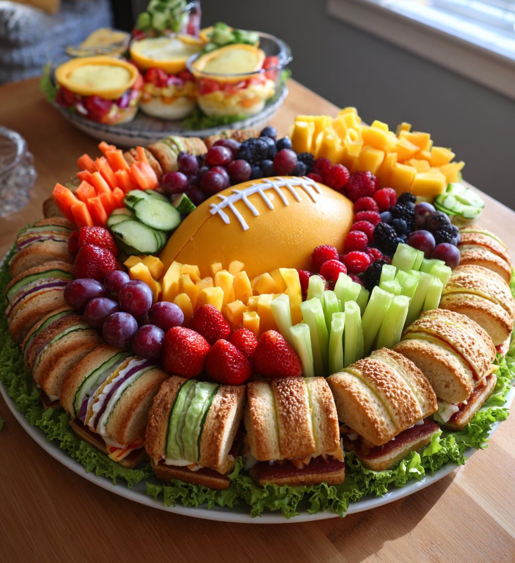 1st year down football birthday food