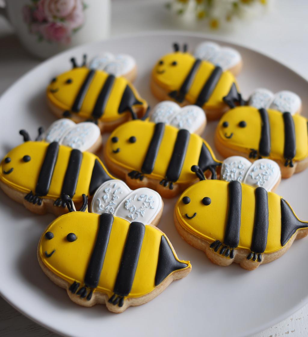 bee themed valentine cookie cards