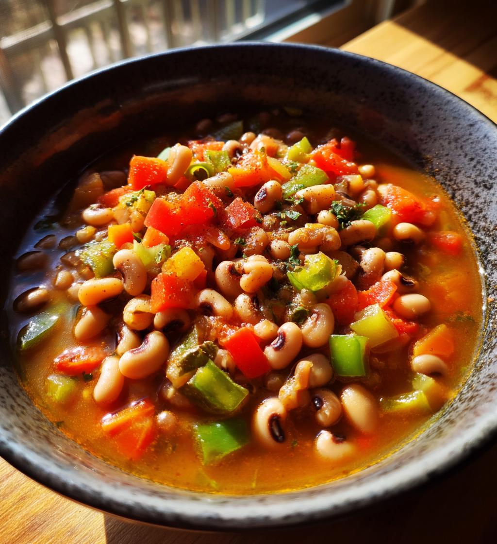 black-eyed pea soup with chili
