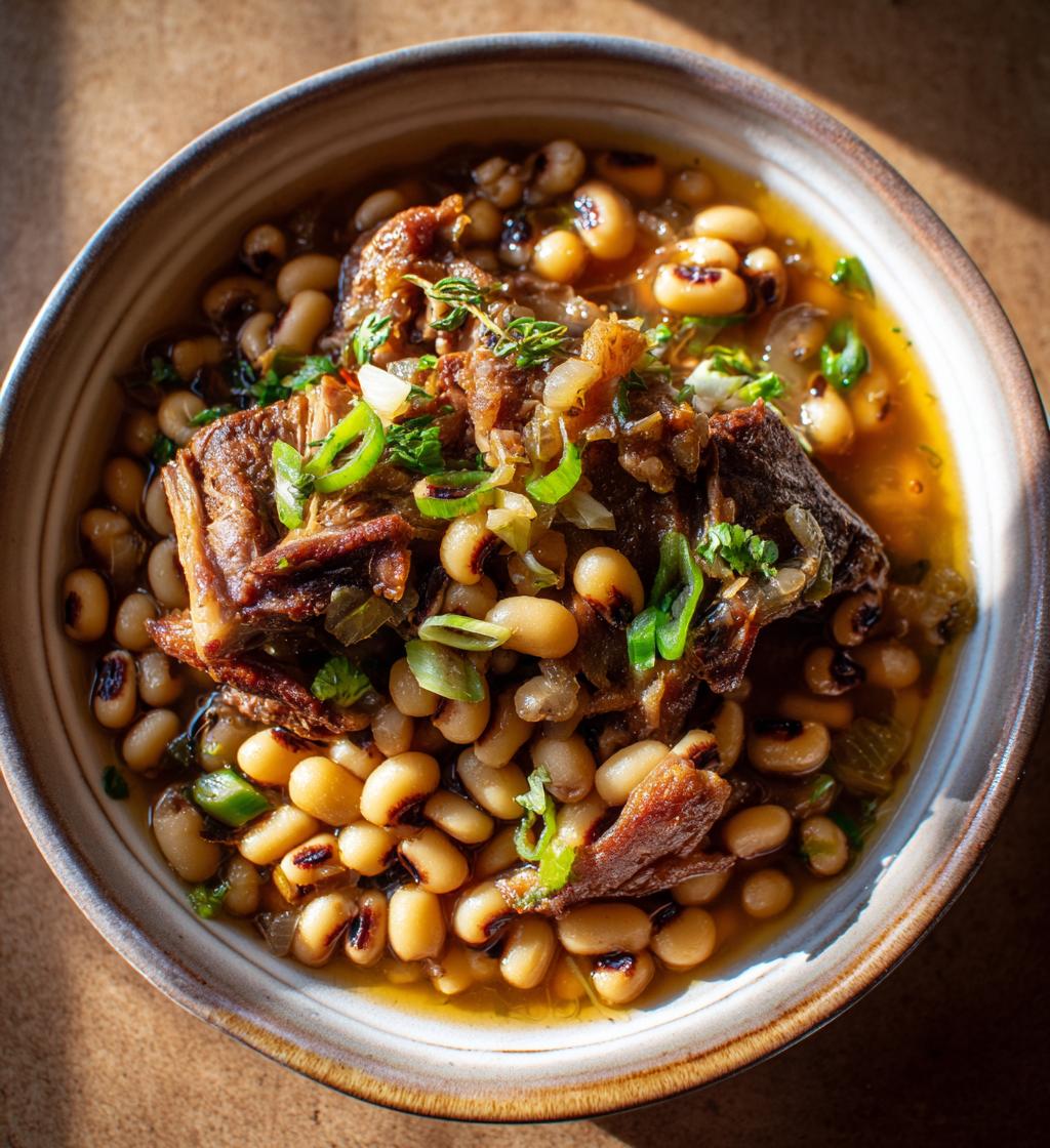 black eyed peas and neck bones