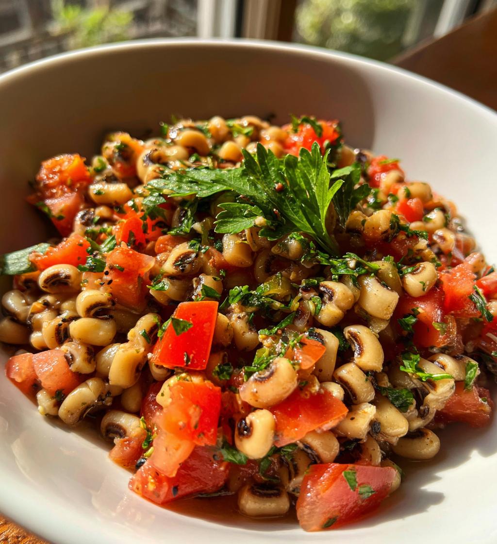 black eyed peas and tomatoes