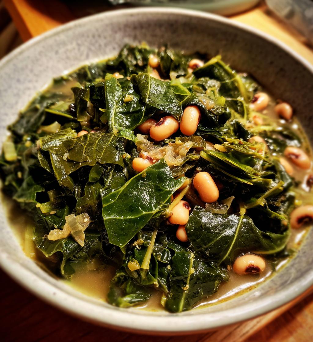 black eyed peas collard greens