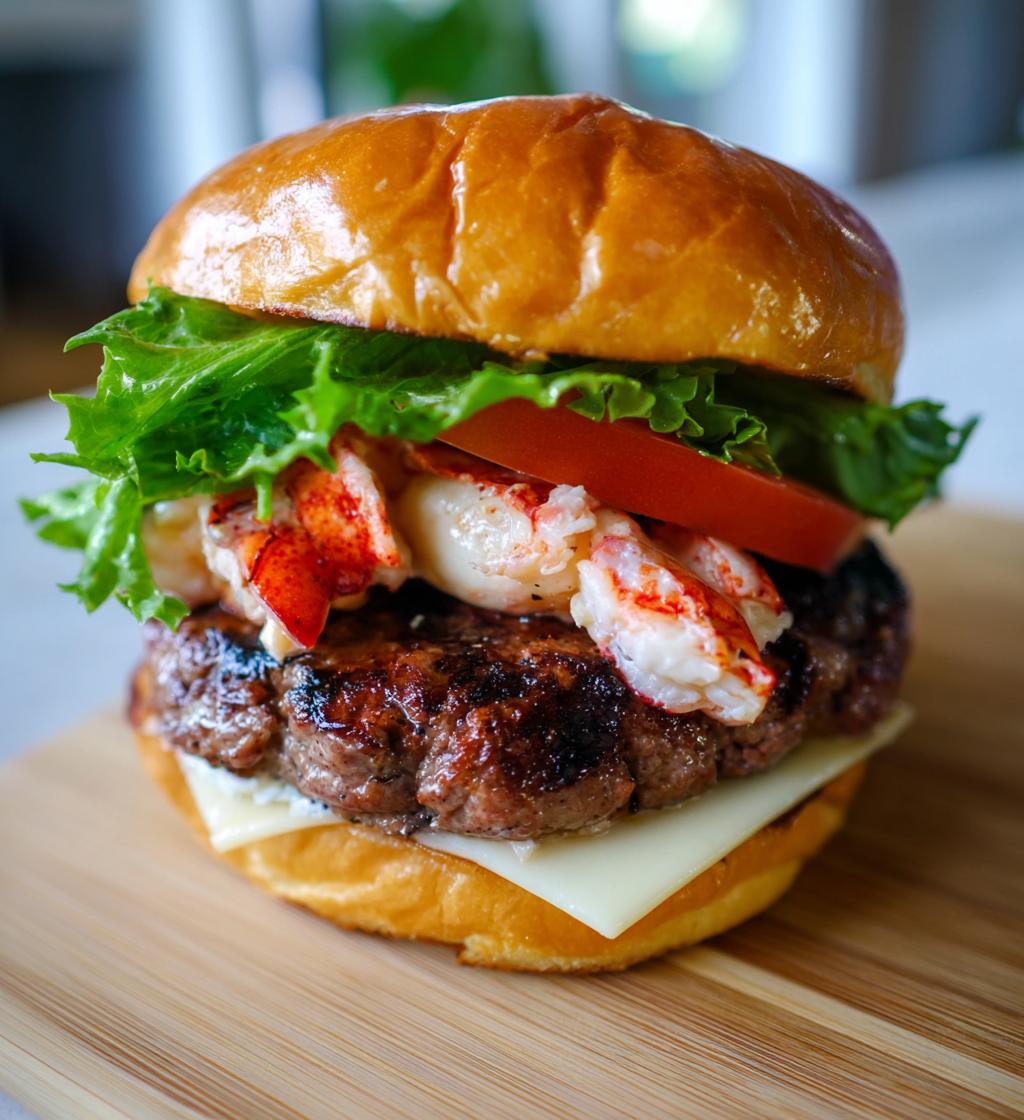 burger and lobster