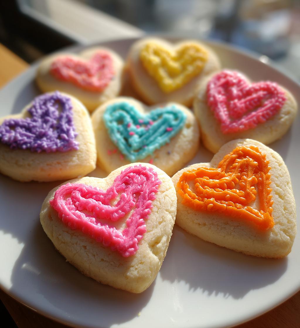 buttercream valentine cookies