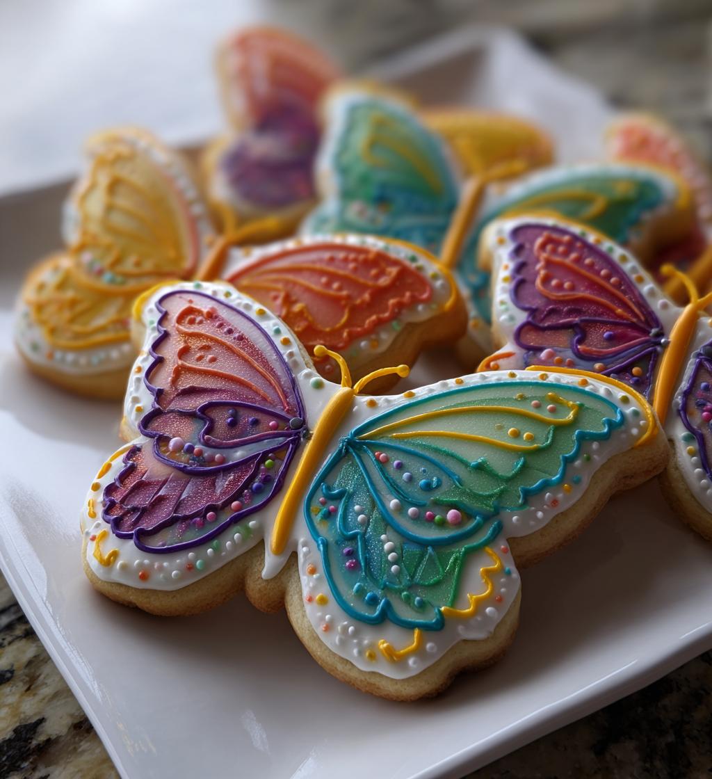 butterfly royal icing cookies