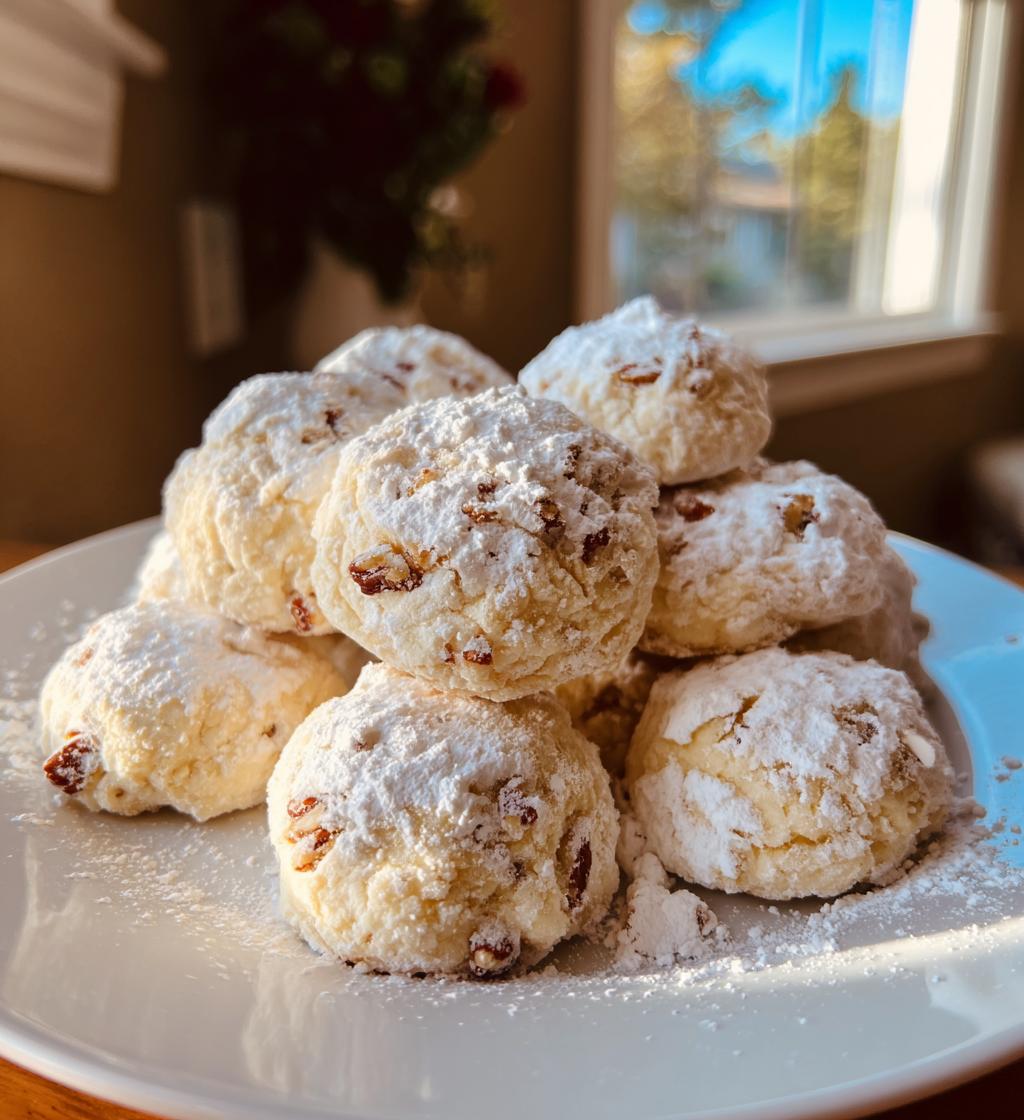 buttery pecan snowball cookies