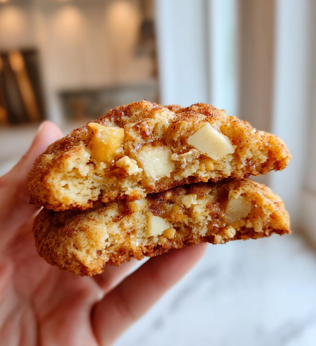 caramel apple snickerdoodle cookies