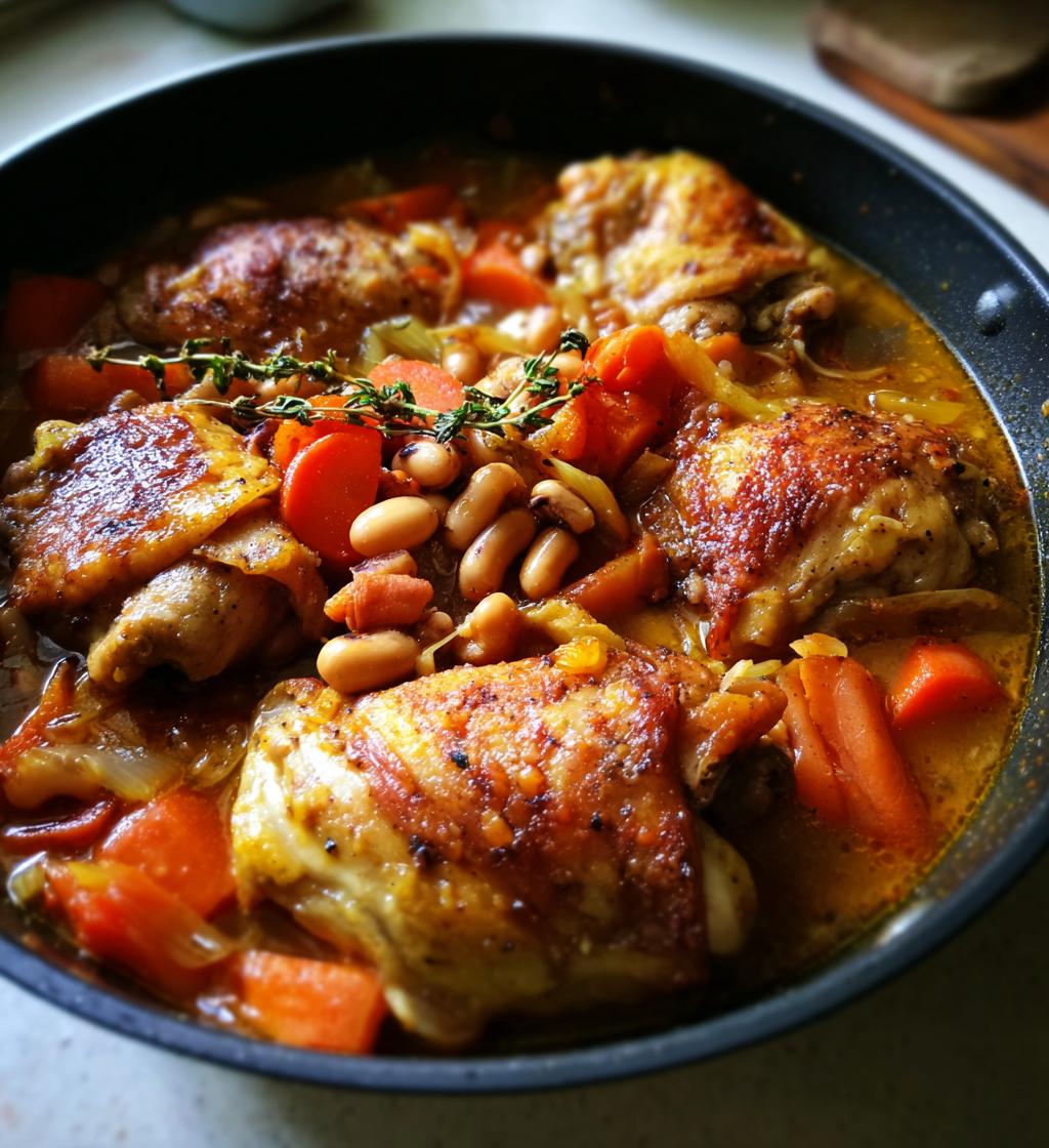 chicken and black eyed pea stew