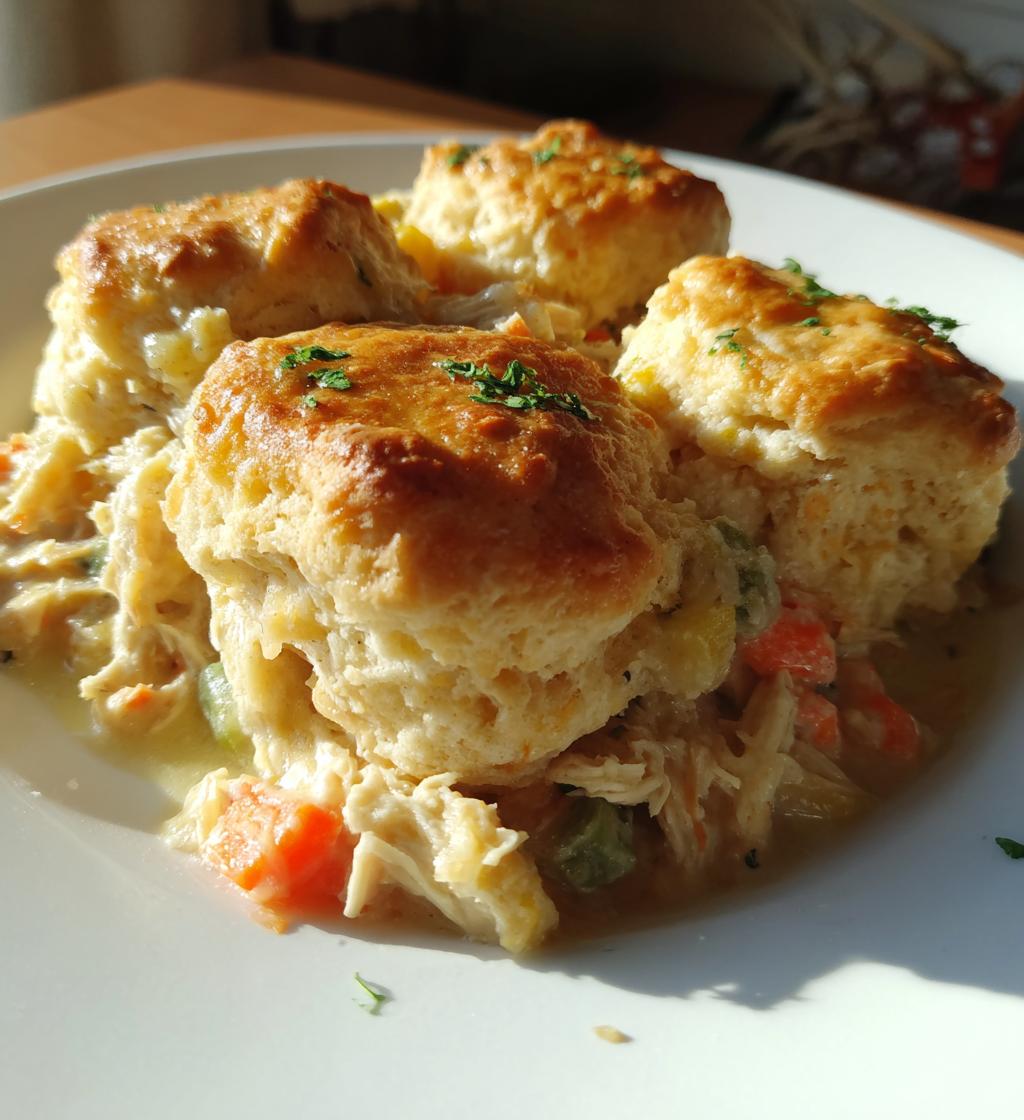chicken potpie with red lobster biscuits