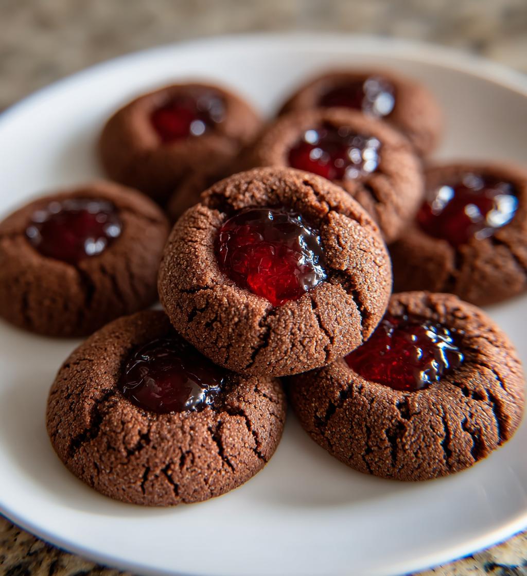 choc thumbprint cookies