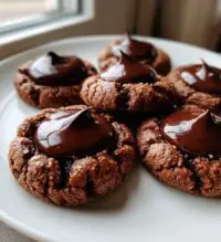 chocolate espresso thumbprint cookies