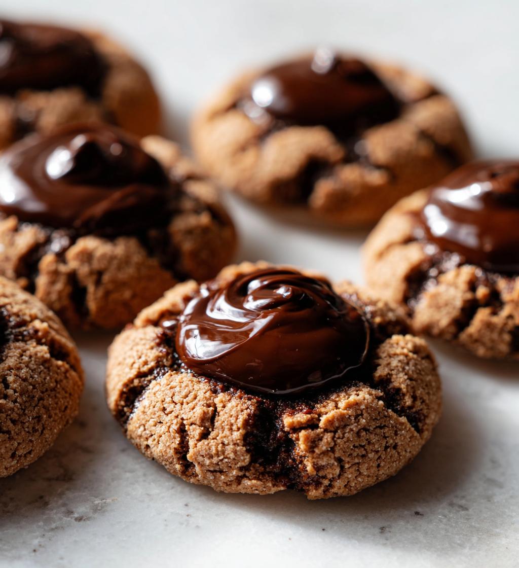 chocolate ganache thumbprint cookies