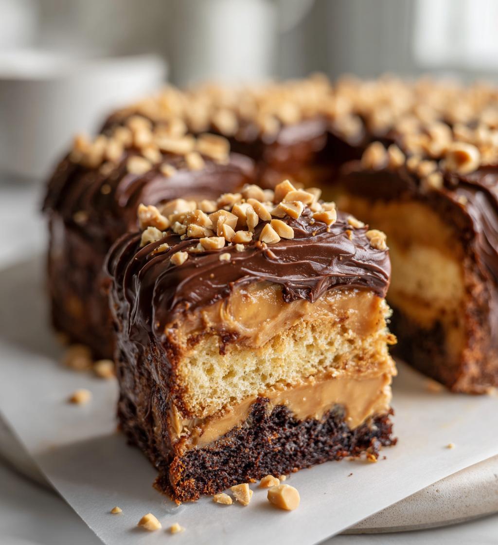chocolate peanut butter poke cake