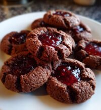 chocolate thumbprint cookies