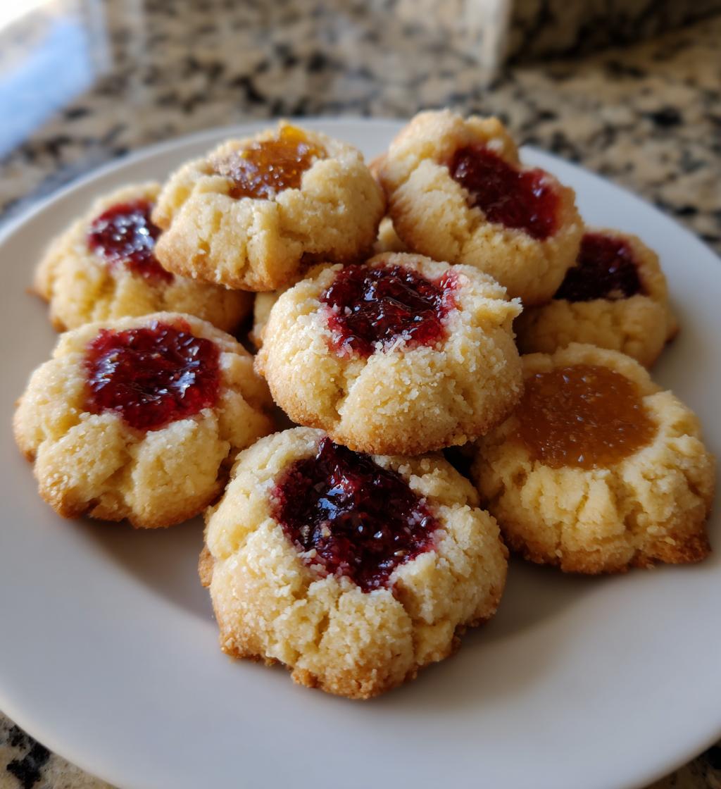 christmas thumbprint cookies