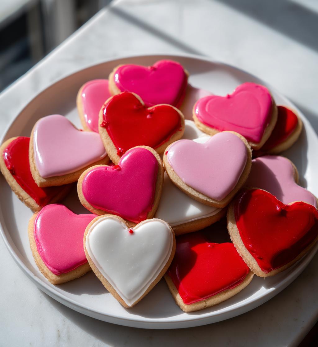 colorful valentine cookies