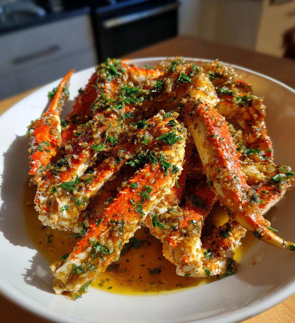 crab legs in butter sauce