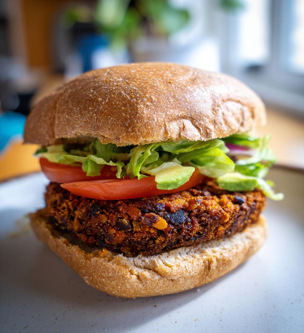 daniel fast black bean burger