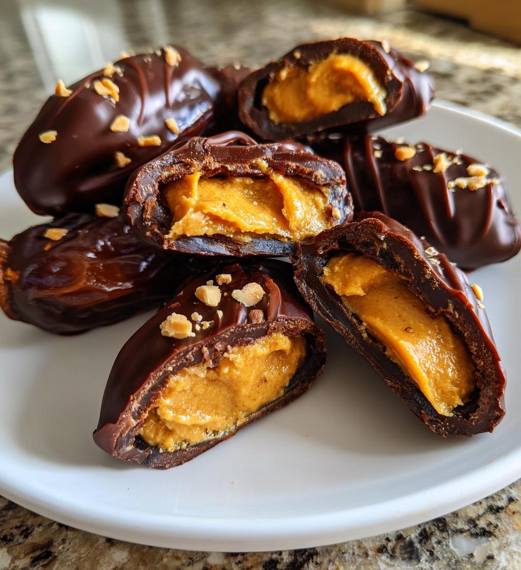 dates with peanut butter and chocolate
