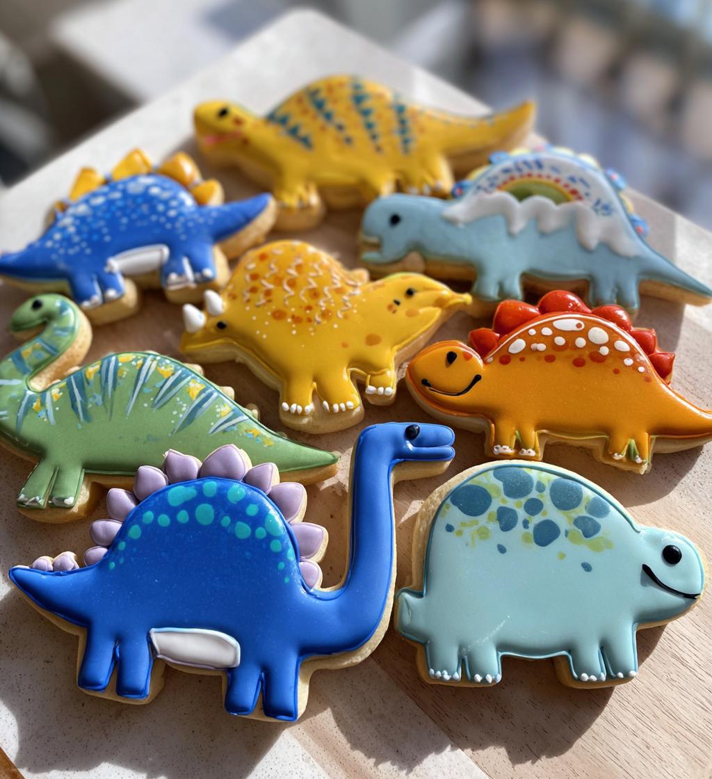 dinosaur cookies royal icing