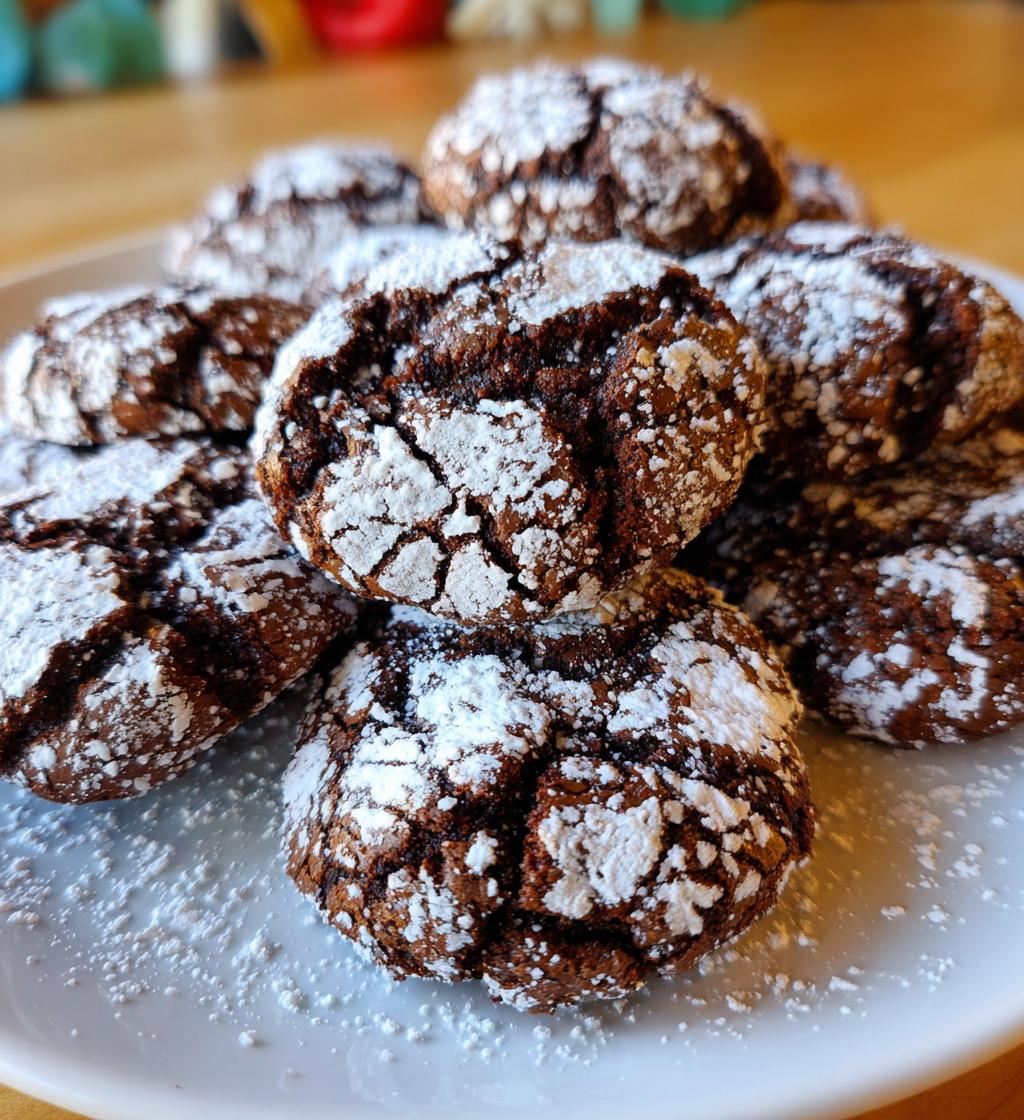 easy chocolate crinkle cookies