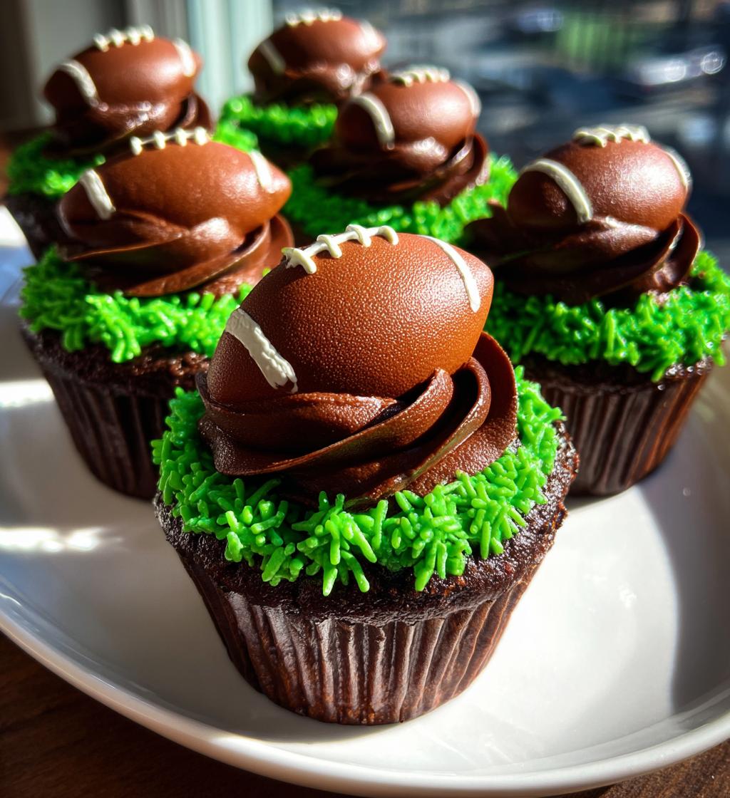 easy football cupcakes