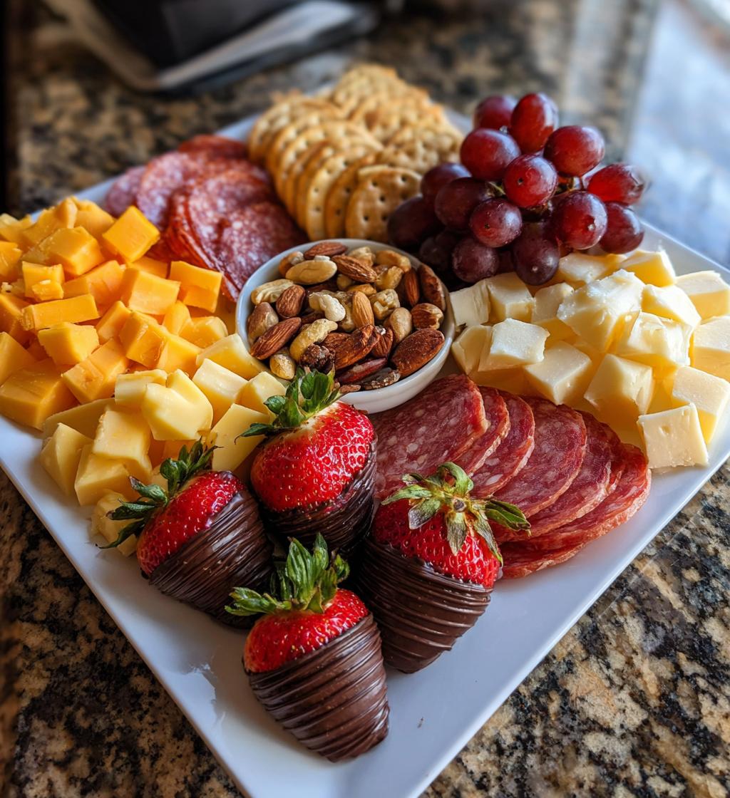 easy valentine charcuterie board