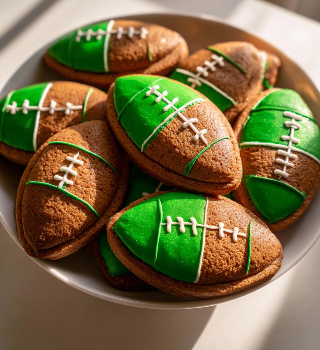 first year down football birthday cookies