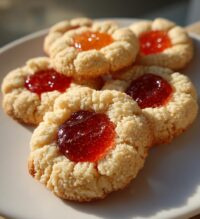 flower thumbprint cookies