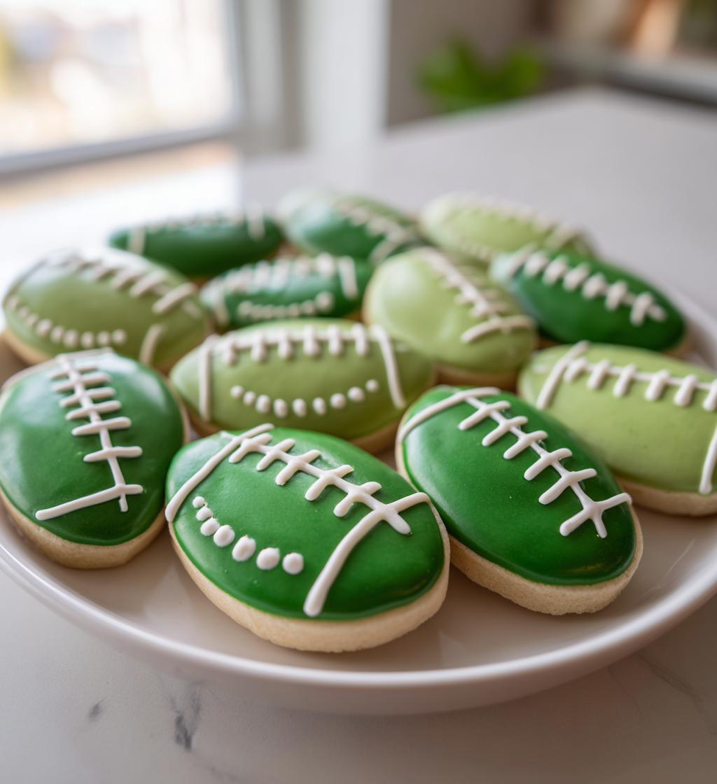 football birthday cookies decorated