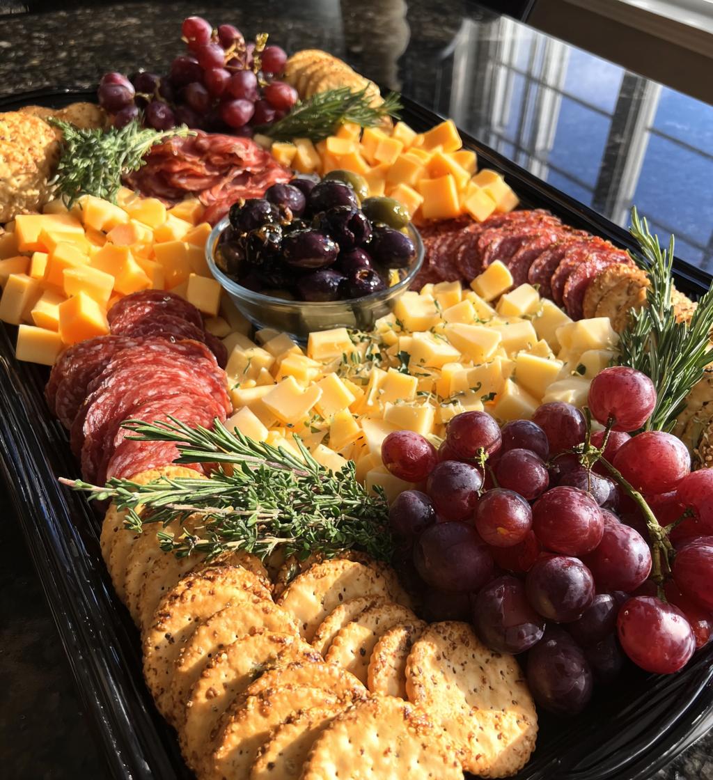 football cheese and cracker tray