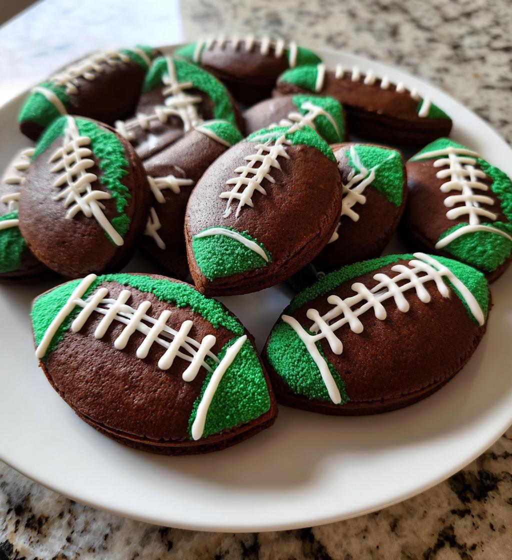 football cookie platter