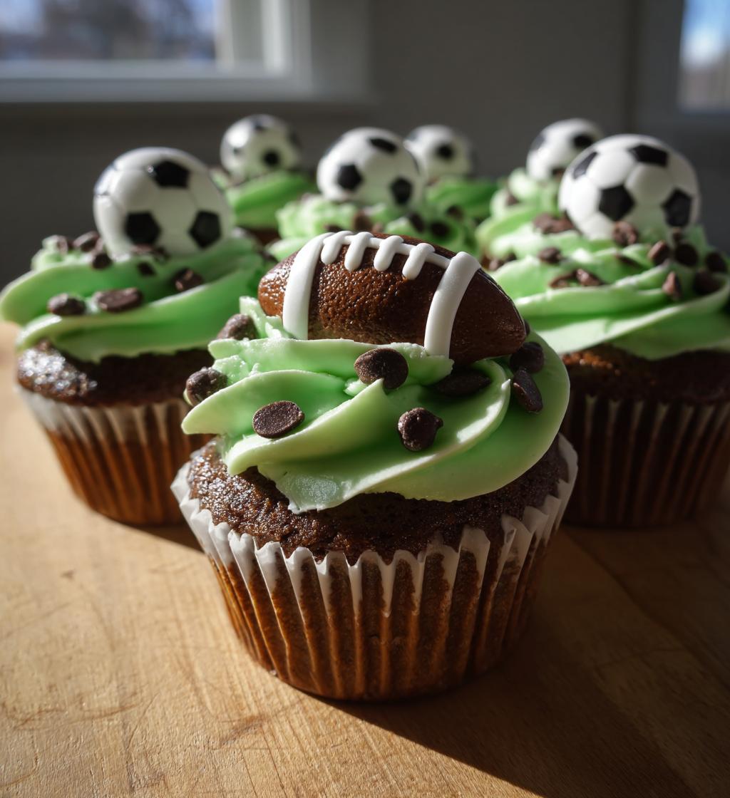 football cupcake design