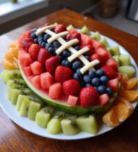 football fruit platter